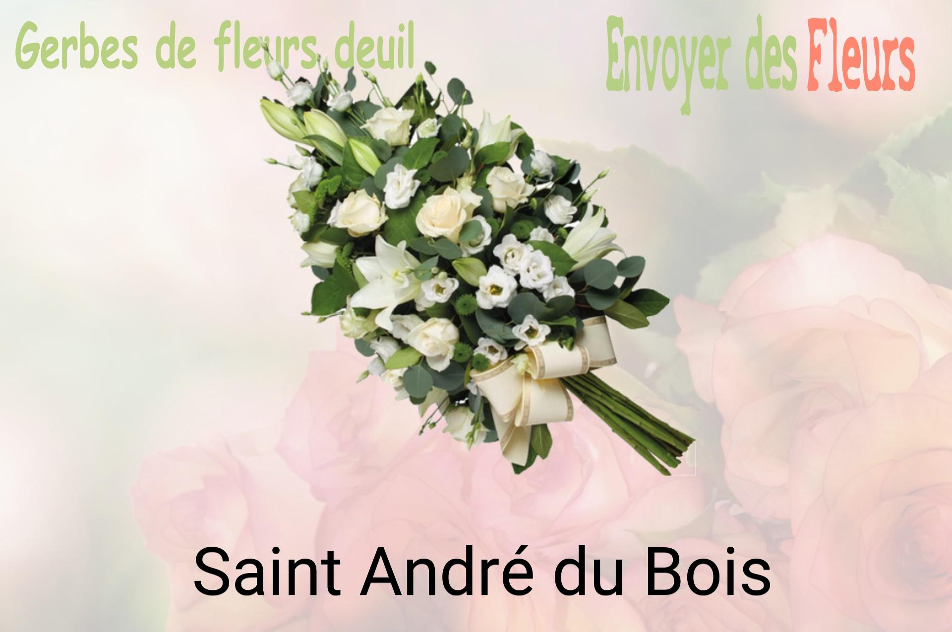 Gerbe de fleurs de deuil livrée à Saint-André-du-Bois